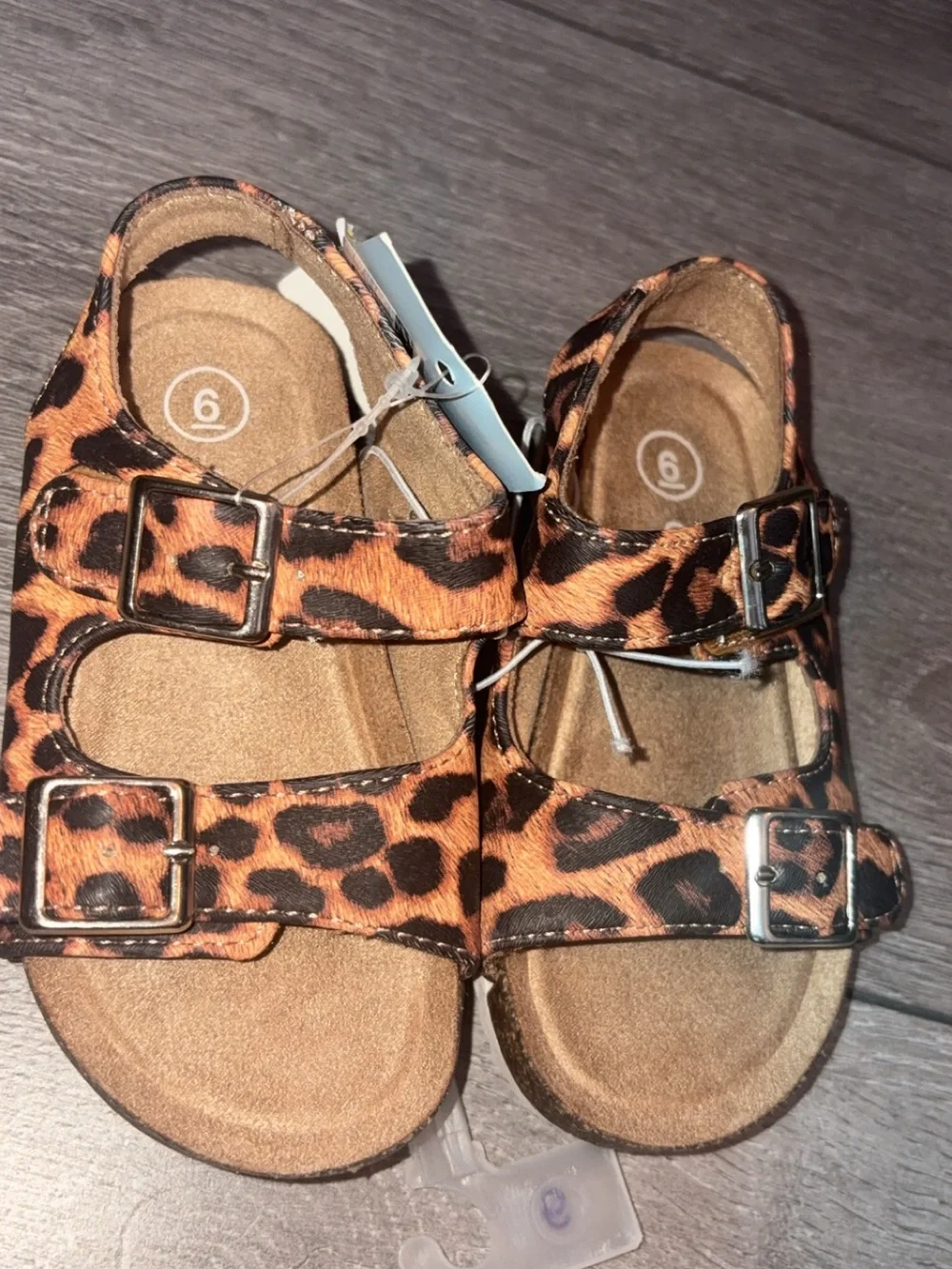 Cat & Jack Toddler Girls Size 6 Reagan Cheetah Buckle Sandals New W Tags!